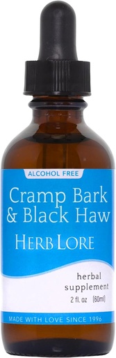 [BRSRAGITDF5RGYL7] Herb Lore Cramp Bark & Black Haw Tincture – Alcohol Free Liquid Herbal Menstrual Cramp Supplement Drops for Period Cramps, Muscle Tension & Uterine Support (2 fl oz)