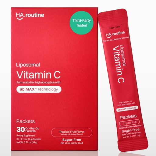 [BRSRAYYCCVYGGC32] Haroutine Liposomal Vitamin C Powder – High Absorption 500mg Immune Support & Antioxidant Supplement – Energy Boost – 30 On-the-Go Packets, Tropical Fruit Flavor, Sugar-Free
