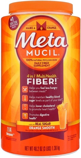[BRSWIFL5AYDAYCD6] Metamucil Orange Smooth Size 114 doses