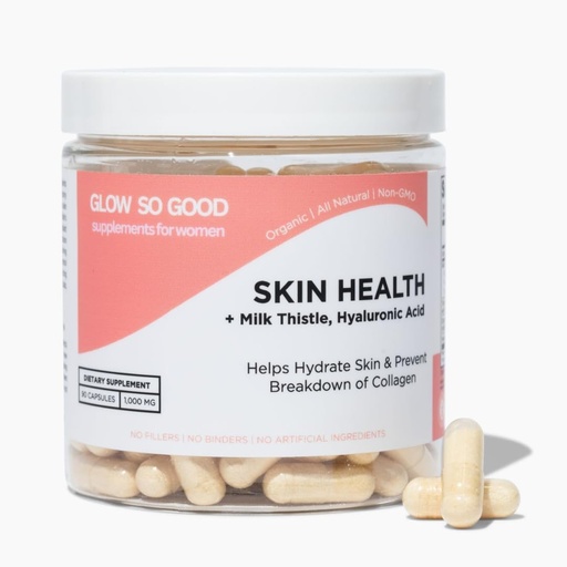 [BRSRAYA6A4IGG3TA] Skincare Supplement | Prevent Loss of Collagen | Promotes Youthful Appearance and Brighter Skin | Active Silymarin, Hyaluornic Acid, Collagen Peptides | Vegan Capsules (90)