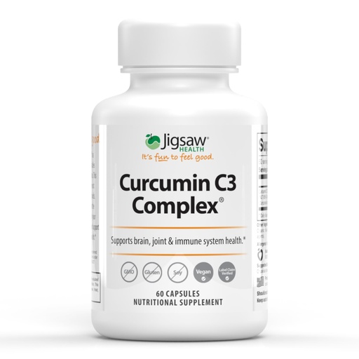 [BRSWKGQGAEIG2YA5] Jigsaw Health Curcumin C3 Complex | Curcumin Capsules Antioxidant Support | 60 Capsules | 60 Servings