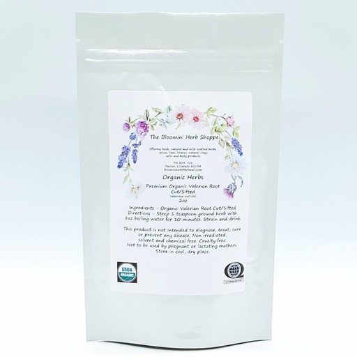 [BRSWGGDYCF4AECLA] Organic Premium Valerian Root Cut Sifted 2oz The Bloomin Herb Shoppe Valeriana wallichii Fresh Potent Tea Tincture
