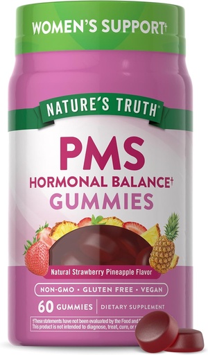 [BRSROAIPOIORYETU] Nature's Truth PMS Hormonal Balance Support Gummies for Women | 60 Count | Vegan, Non-GMO & Gluten Free Supplement