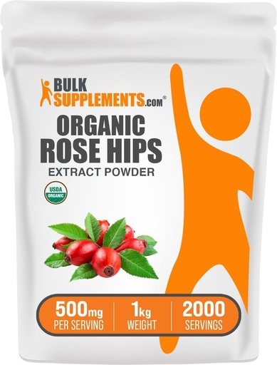 [BRSWKFIOCIPBADL2] Massals.com Ziphip de Rosepèrder - Rose HIPS suplementari, Rosehip Powder - Hebal suplementari, font antioxids - Guten Free, 500mg per Serving, 1kg (2.2 lbs) (Pira de 1)