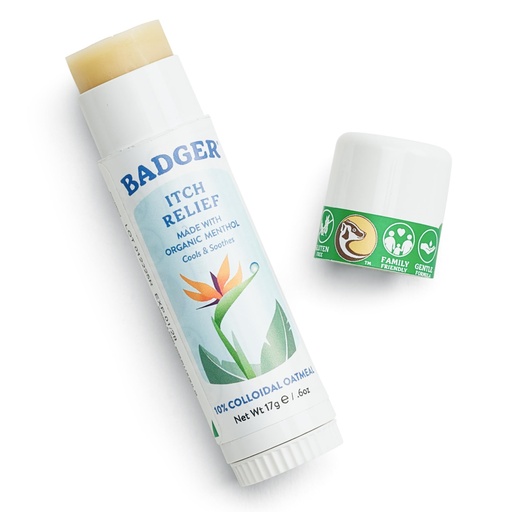 [BRSWKFYPCMBAMCTM] Badger Bug Bite Itch Relief Stick, Natural & Organic Anti Itch Cream for Bug Bites, Rashes & Poison Ivy, Fast Itchy Skin Relief After Bite, Works Great, Smells Great, Easy to Use, .6 oz
