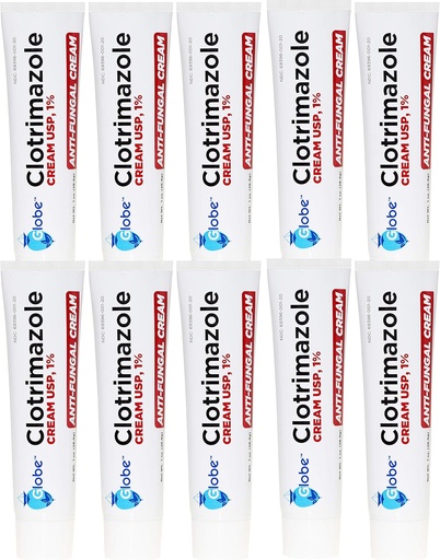 [BRSWGCD7CIMAKCQ7] Globe Clotrimazole Antifungal Krem 1% USP, 1 oz (10 Paket), Anti Fungal müalicə, Relieves Itching, Yanğın, Çıxış və Scaling Bağlı Atletikalı Atletikasiyası Foot, Jock Itch, Ringworm və daha çox