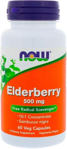 [BRSWIZ3RAIEBGETK] NOW Foods - Elderberry Extract 500 mg 60 vcaps