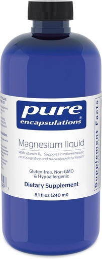 [BRSWIFY4AIGBACIZ] Encapsulaciones puras Magnesium Liquid ← Combinación hipoalergénica para apoyar la salud musculoesquelética y cardiometabólica ← 8.1 fl. oz.