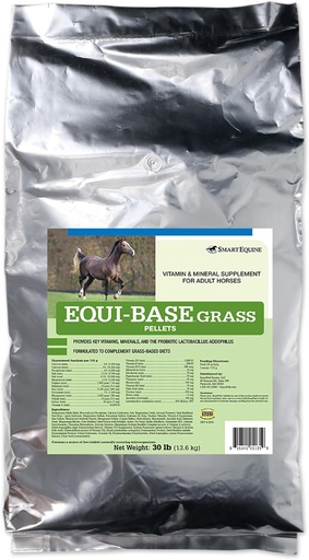 [BRSRAHAYOJ7RAADG] SmartEquine EquiBase Grass Pellets | Horse Vitamins & Minerals Supplement, Forage Balancer | Horses in Light to Moderate Work | 30 lb Bag