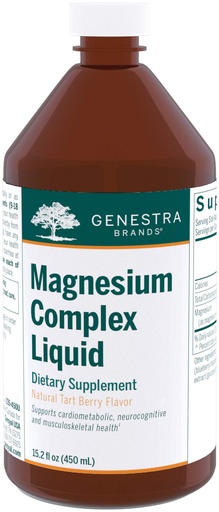 [BRSWKHQQPIAGIDDM] Genestra Brands Magnesium Complex Liquid | Combination of Three Organic Magnesium Sources | 15.2 fl oz