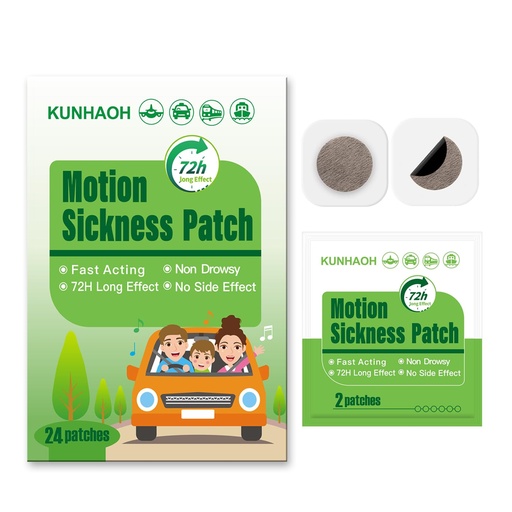 [BRSRMHQ2OUPGKALU] (2026 New) Motion Sickness Patches Non Drowsy, 100% Natural Sea Sickness Patch(Efficient– Lasts 72 Hours)-for Car Airplane Ship Altitude Sickness(Travel Essentials)-for Adults and Kids(24 Count)