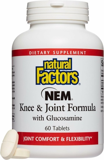 [BRSWIEY6C5YBYCTG] Natural Factors, NEM Knee & Joint Formula, Promotes Flexibility and Comfort, 60 Tablets
