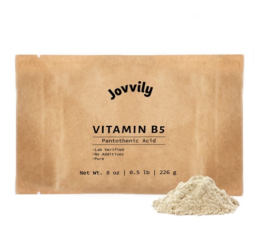 [BRSW2EI7AF5GACTV] Jovvily Vitamin B5 - Pantothenic Acid - 8 oz - D-Calcium Pantothenate - Always Pure - No Fillers Or Additives