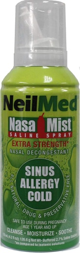 [BRSWK2YHB4MBO332] NeilMed Extra Strength NasaMist Saline Nasal Spray Drug Free Nasal Decongestant 4.2 fl oz, (Pack of 2)