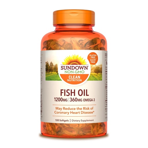 [BRSWIY32B56BGGDU] Sundown Fish Oil 1200 mg, 100 Softgels