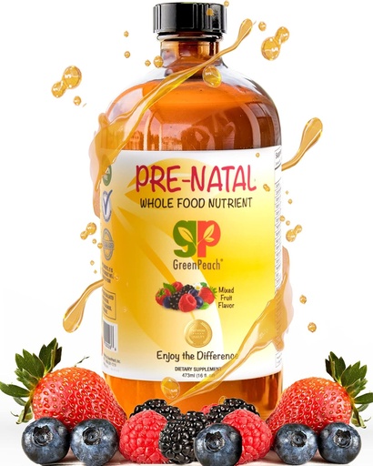 [BRSWGFTQCQMWCCLK] Organic liquid Prenatal Vitamins for Women - Prenatal Iron & Folate, Pre Natal Multivitamin for Women, Women's Prenatal Multivitamin, Vegan Prenatals Halal Kosher Friendly Prenatal Vitamin, 32 Serving