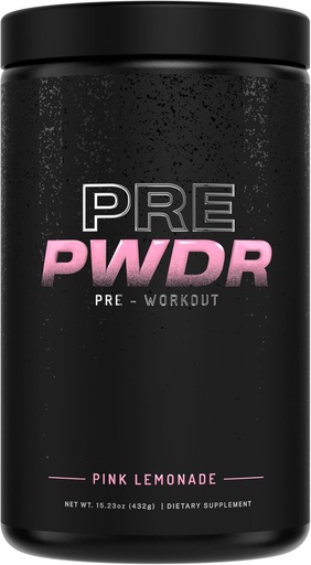 [BRSROFQDCAFQAYI6] PWDRS Pre-Workout Powder, All Natural Pre Workout for Energy, Pump, Endurance & Strength, med koffein (Pink Lemonade)