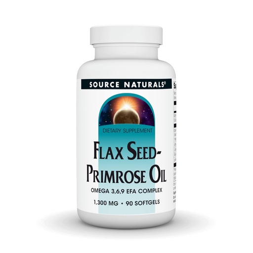 [BRSWIYTYOUEBU3L4] Source Naturals Flax Seed-Primrose Oil, Omega 3,6,9 EFA Complex, 1300mg - 90 Softgels
