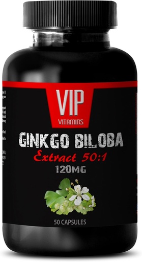 [BRSWGGT5DN4BSH37] Vitaminer til hjernen og hukommelsen - Ginkgo BILOBA 120MG - Extract 50: 1, Gingko biloba Complex, Ginkgo biloba Kosttilskud, hjerne hukommelse kosttilskud, hukommelse supplement til hjernen, hukommelse piller, 1flaske