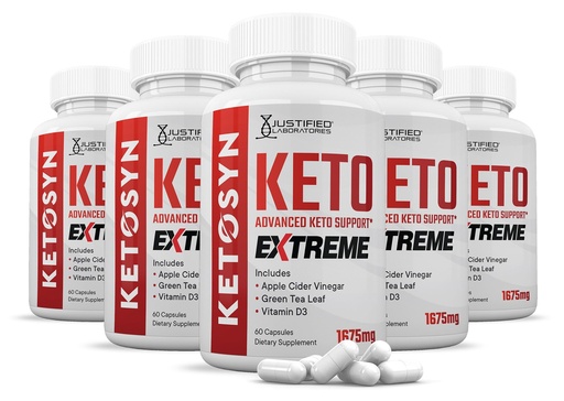[BRSRAYAQPIFQGF35] (5 Pack) Ketosyn Keto ACV Extreme Pills 1675 MG Keto Support Blend Capsule Alternative To Keto ACV Gummies Formulated with Apple Cider Vinegar Extra Virgin Olive Oil Powder Green Tea Leaf 300 Capsules