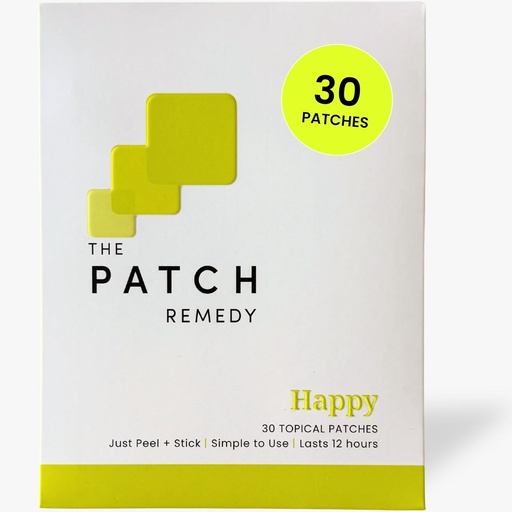 [BRSRABAPCQHWC3Q6] The Patch Remedy Happy Patch | 5-HTP, L-Theanine, Rhodiola, Inositol, B6, Vitamin D3 | 30 Patches