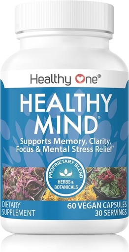 [BRSROFTRPMGQOFDD] Healthy Mind - Safe for Teens - Brain Fog - Cognitive Function - Concentration - Focus - Neural Optimization - Mood - Ginkgo Biloba - Ginseng - Rhodiola - Bacopa - Gotu Kola - Green Tea - 150 Count