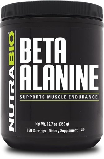 [BRSWIFYBBQNA4CQZ] NutraBio Beta Alanine Pré-Trabalho Suplemento - Beta Alanine Pó - 360g Pó