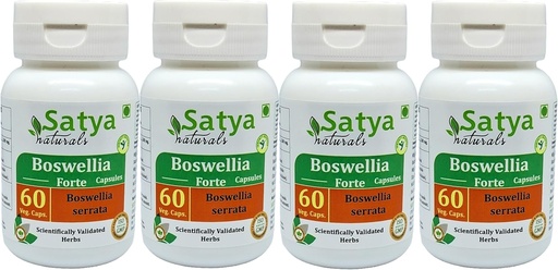 [BRSRA2QBOQOREYIU] Boswellia Forte Capsules 500 mg. 60 Veg. Capsule | Boswellia (Boswellia Serrata) Extract Capsules for Men and Women | Ayurvedic Herbal Supplement/Remedies | 10:1 Forte (4 Bottles of 60 Capsules)