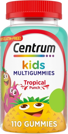 [BRSW2BIQCEDQIFLH] Centrum Kids Multivitamin Gummies, Tropical Punch, Made with Natural Flavors, 110 Conde, 110 Day Supply