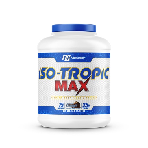 [BRSRMBL2O4JQG3LD] Ronnie Coleman 5lbs Chocolate Whey Isolate Protein Powder | 25g Protein with 75 Servings | German Chocolate Cake Pre Workout Powder for Men & Women, Low Sugar Supplement for Lean Muscle Support