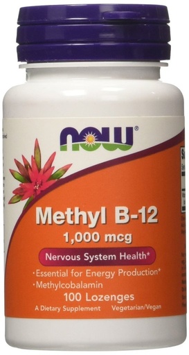 [BRSWIZQRCQFRUALU] NOW Foods Methyl B-12, 1000mcg, 100 LOZ (Pack of 2)