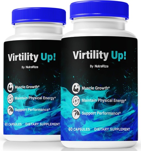 [BRSRAAQBAUGWYHLL] (2 Pack) Virtility Up Pills, Offizielle VirtilityUp für Männer, unterstützt Energie, Stamina und Leistung, Alle natürlichen Unterstützung für Gesamt-Well-Being, Male Capsules Review, Premium Formel (120 Kapseln)