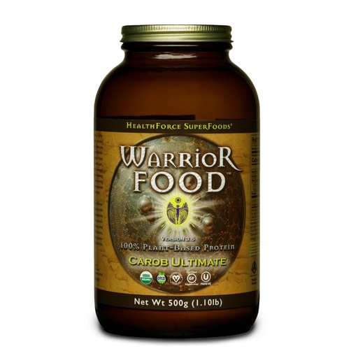 [BRSWGBQKAEHRY2D7] HEALTHFORCE SUPERFOODS Warrior Food Protein Powder - Carob Flavor - 500 Grams