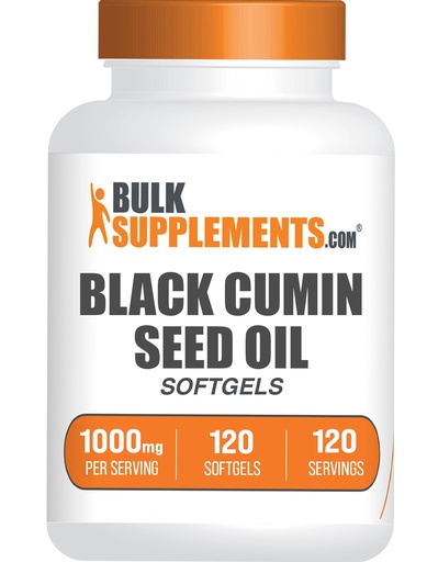 [BRSRM2YBCEHB62A4] BulkSupplements.com Black Cumin Seed Oil Softgels - Black Cumin Seed Oil 1000mg - Gluten Free, 1 Softgel per Serving, 120 Count (Pack of 1)
