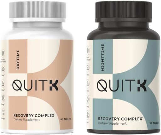 [BRSRAFA3BV4GY2TL] Withdrawal and Detox Support – QuitK Recovery Complex – Sleep, Energy, Stress, Mood, & Craving Support – Daily Supplement - Magnesium Glycinate, Ashwagandha, GABA, L-Theanine, Agmatine & More