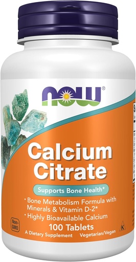 [BRSWIYYPOMMAG3Y5] Now Foods Calcium Citrate, 100 Tablets