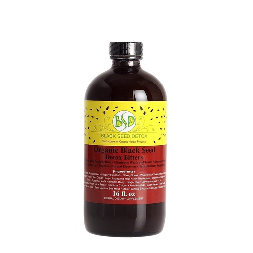 [BRSWYYIDBYHWEDLB] BSD Blackseed & Bitters Detox (30 Herbs/Bitters) (16 oz.)