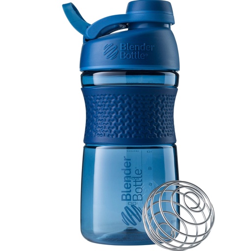 [BRSWGFIKPIDWCFYY] BlenderBottle SportMixer Shaker Bottle Perfect for Protein Shakes and Pre Workout, 20-Ounce, Navy