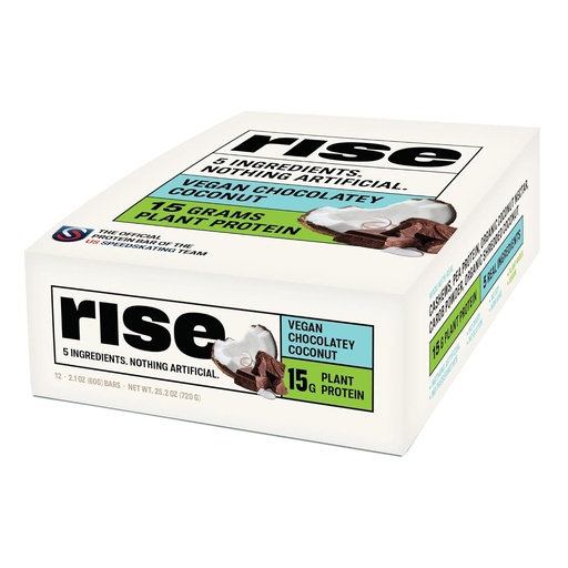 [BRSWKH36CN7ROHQ2] Rise Pea Protein Bar - Chocolately Coconut | Breakfast Bar & Protein Snack 15g Protein Just 5 Whole Food Ingredients Non-GMO Gluten-Free Soy Free