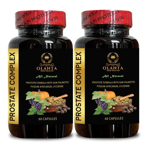 [BRSRAYDRBUPR43L4] Generic Prostate Complex All Natural - Pumpkin Seed Extract Prostate, Prostate Health Complex, Saw Palmetto Extract, Pygeum africanum Extract, Grape Seed Extract - 2 Bottles