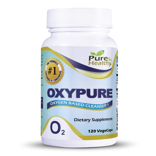 [BRSROA3RCUHBSDT5] Pure & Healthy Oxypure Magnesium Oxide Colon Cleanser with Sodium Bicarbonate Veggie Capsules 120 Count