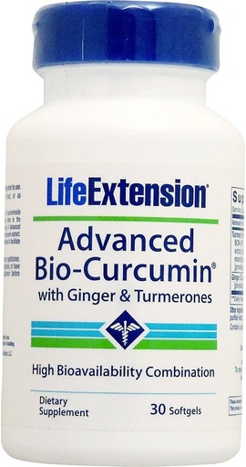 [BRSWIFAZBQHWMEA3] Life Extension Advanced Bio-Curcumin with Ginger & Turmerones, 30 softgels