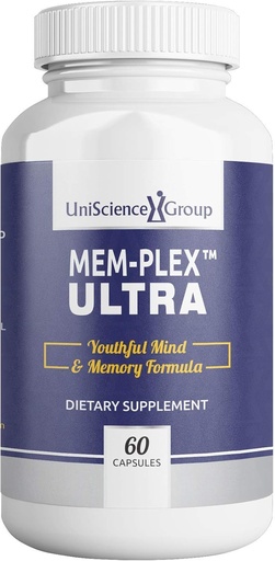 [BRSWYZQZOIHQ4C3H] Mem-Plex Ultra, Natural Memory Support Suplemento con Phosphatidyl Serine, Bacopa Monniera Extracto y Neurofactor Whole Coffee Fruit Extract, 60 cápsulas