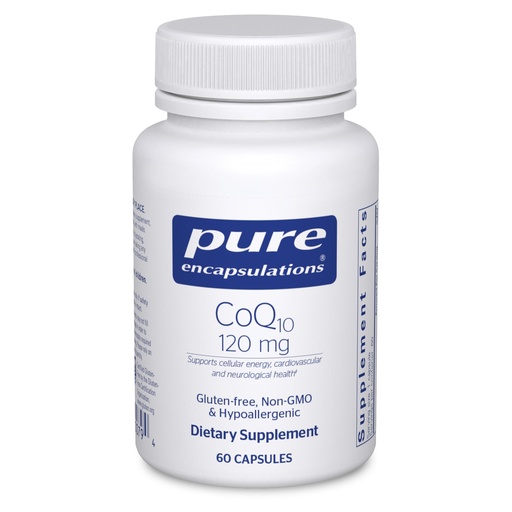 [BRSWIZD5CF7WMG3C] Pure Encapsulations CoQ10 120 mg - Coenzyme Q10 Supplement for Heart Health, Energy, Antioxidants, Brain & Memory Health - Cellular Health, Cognition & Cardiovascular Support* - 60 Capsules