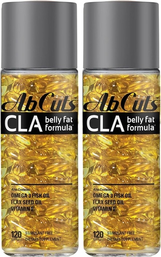 [BRSRMAL4AB7BSDTA] CLA Belly Fat Formula - 120 Easy-to-Swallow Softgels - Omega 3 Fish Oil, Flaxseed Oil and Vitamin E - Helps Increase Antioxidant Supply and Healthy Body Composition (Pack of 2)