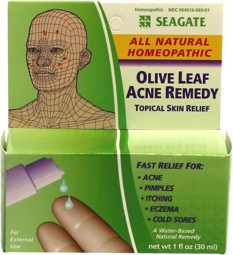 [BRSWKEI4CV5RC2T2] Seagate Products Homeopathic Olive Leaf Natural Acne Remedy (Pack of 2) 1 Ounce