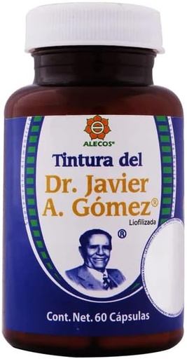 [BRSRMEAYCMBAYE3H] Cápsulas Alecos de Tintura Liofilizada del Dr. Javier A. Gómez, Frasco con, White, 60 Count (Pack of 1), 60.0 grams