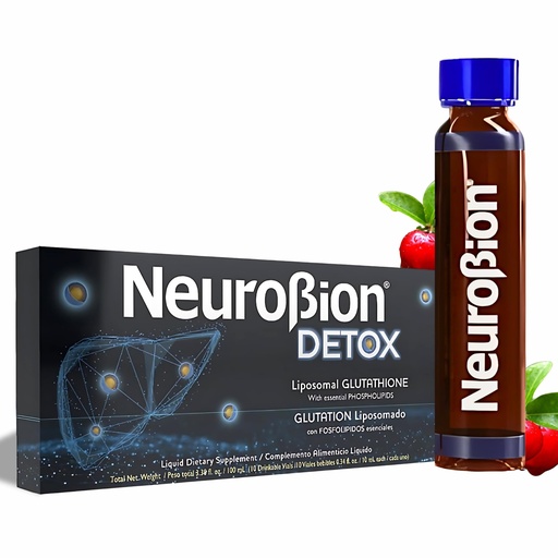[BRSROEAFDEOROCIU] Neurobion Detox Liposomal Glutathione Liquid Essential Phospholipids Glutation Liposomado Liquido Glutathione Liposomal Supplement Antioxidants Immune System 10 Vials