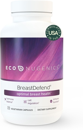[BRSWIZ3RAIFQKC3E] EcoNugenics BreastDefend DIM добавки для підтримки оптимального Breast Здоров'я для жінок, Естроген Гормоне баланс, Іммуна підтримка - Турмерична куркумін, Рейші та Туреччина гриби - 120 Капсули
