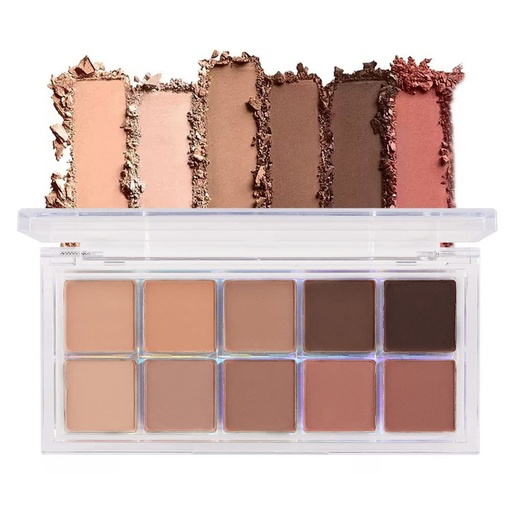 [BRSW2BAOBMAWODLA] BINGBRUSH 10 Colors Brown Eyeshadow Pallet, Warm Toned High Pigmented Matte Eyeshadow, Natural Neutral Eyeshadow Ultimate Makeup Palette, Vibrant Make Up Pallets Kit